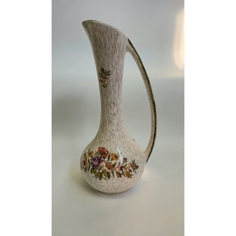 1960's California Originals Pitcher Vase MCM Speckle Art Pottery Torrance CA